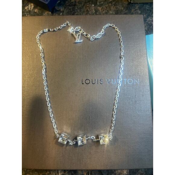 Louis Vuitton Crystal Gambles Station Necklace with box - Picture 7 of 8